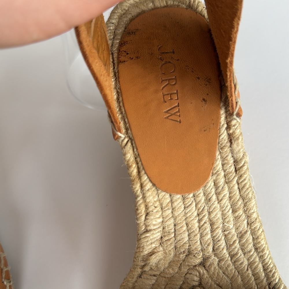 J Crew Corsica tan espadrille wedge shoes, size 8 - Picture 7 of 7